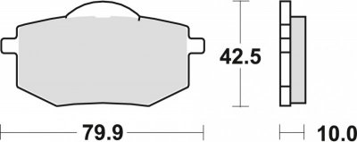 TRW ZF KLOCKI HAMULCOWE KH136 ORGANIC YAMAHA XV 535 VIRAGO 88-94, PRZÓD