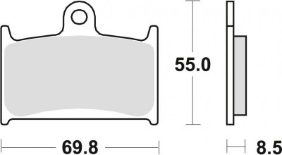TRW ZF KLOCKI HAMULCOWE KH145 KH236 ORGANIC SUZUKI GSXR 750 88-93, GSXR 1100 89-92, TRIUMPH DAYTONA 955 96-06, SPEED TRIPLE 955 