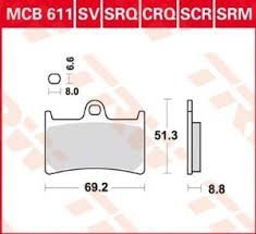 TRW ZF KLOCKI HAMULCOWE KH252 KH380 CARBON RACING YAMAHA FZ6 07-10, FZS 600 98-01, MT-07 14-17, TRACER 700 16-, FZ8 10-16, MT-09