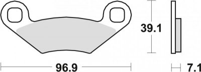 TRW ZF KLOCKI HAMULCOWE KH159 ORGANIC POLARIS OUTLAW 450 08-10, SPORTSMAN 500 08-, SPORTSMAN 600 / 700 02-06, SPORTSMAN 800 05-1
