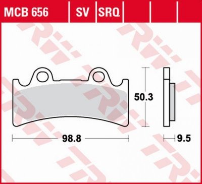 TRW ZF KLOCKI HAMULCOWE KH190 SINTER STREET TRIUMPH DAYTONA 900 SUPER III 94-96, YAMAHA YZF 750R/SP 93-98, FZR 1000 GENESIS 95-9