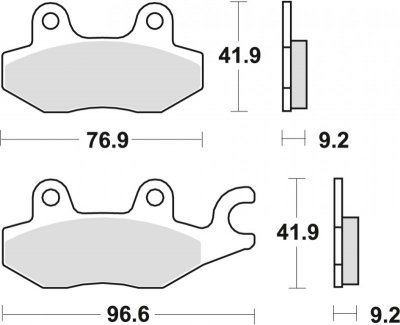 TRW ZF KLOCKI HAMULCOWE KH197 ORGANIC HONDA XLV 125 01-13, VT 125 SHADOW 99-08, SUZUKI BURGMAN 125 14-, YAMAHA TZR 50 97-00, PRZ