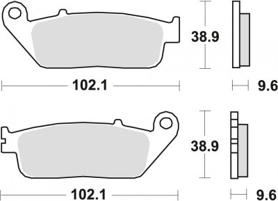 TRW ZF KLOCKI HAMULCOWE KH196 SINTER STREET CBF 500 13-, CBF 650 14-, VT 750 97-14, CBF 1000 06-16, XLV 600 TRANSALP 94-96, PRZÓ