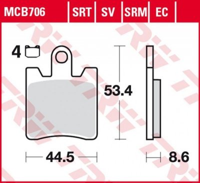 TRW ZF KLOCKI HAMULCOWE KH283 SINTER SUZUKI AN 250 BURGMAN 98-00, AN 400 BURGMAN 01-06, SYM GTS 125/250/300 16-, DAELIM QL 125 1