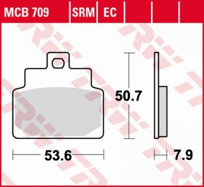 TRW ZF KLOCKI HAMULCOWE KH301 ORGANIC SCARABEO 4T 100 01-09, COMPANY 125 09-13, LEONARDO 125 99-05, MOJITO 125 02-12, SR 150 00-