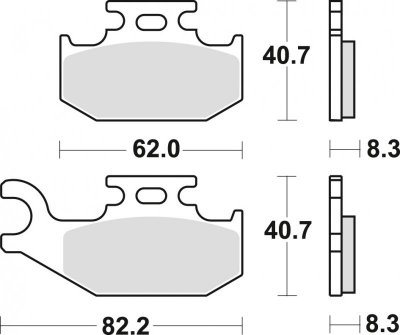 TRW ZF KLOCKI HAMULCOWE KH414 SINTER OFFROAD SUZUKI LTA 400 08-, LTA 450 06-12, LTA 500 09-, LTA 750 08-,