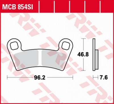 TRW ZF KLOCKI HAMULCOWE KH657 SINTER OFFROAD POLARIS RANGER 400 10-, 500 06-, GENERAL 1000 16-, TYŁ POLARIS OUTLAW 450/525 08-11