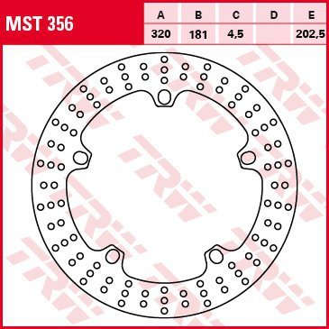 TRW ZF TARCZA HAMULCOWA PRZÓD BMW F 800 / R / S / ST 08-17, S 1000 RR 19-, R 1200 S / RT / ST / RS / R 05-16, R 1200 R-NINE T / HP2 08-, K 1200 R 05-08 