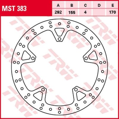 TRW ZF TARCZA HAMULCOWA PRZÓD YAMAHA YZF 125R 08-13 (292X155X4MM)