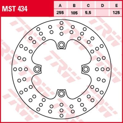 TRW ZF TARCZA HAMULCOWA TYŁ TRIUMPH TIGER/XC 800 11-14, BONNEWILLE/SCRAMBLER/THRUXTON 865 04-16, BONNEVILLE 900 T100 16-, SPRINT