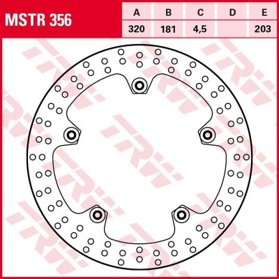 TRW ZF TARCZA HAMULCOWA PRZÓD BMW F 800S/ST 06-07, K 1200R 05-08, R 1200R/RT/S/ST 05-08 (320X181X4,5MM)