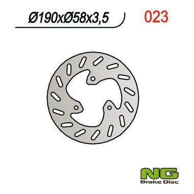 NG TARCZA HAMULCOWA PRZÓD/TYŁ YAMAHA NEOS 50 97-21, APRILIA HABANA 50/125 98-02, LEONARDO 125 96-05, SCARABEO 98-10, SR 50 97-06