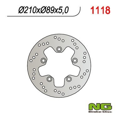 NG TARCZA HAMULCOWA TYŁ SUZUKI AN 400 05-23 AN 250 BURGMAN 07-08 (210X89X5) (5X10,5MM)