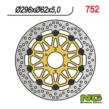 NG TARCZA HAMULCOWA PRZÓD HONDA XL 1000V 99-03, VFR 800 98-16, V-TEC 02-13, CROSS RUNNER 11-14, F6C 97-03, CBR 600 F4 99-00 (296