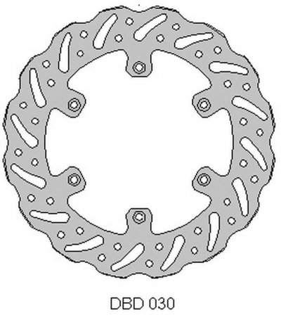 DELTA BRAKING TARCZA HAMULCOWA PRZÓD YAMAHA WR 125 92-00, YZ 125 90-00,WR/YZ 250 90-00, WRF/YZF 400/426 98-00, WAVE (245X118X3MM