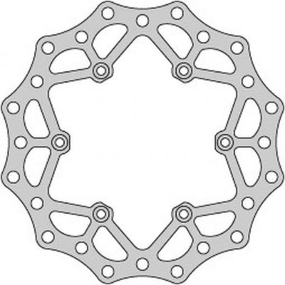 DELTA BRAKING TARCZA HAMULCOWA TYŁ KTM 2T/4T '91-21, HUSABERG, HUSQVARNA, GAS-GAS '21, WAVE ULTRA LIGHT (220X110X4MM) 