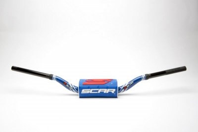 SCAR RACING KIEROWNICA 28,6MM MODEL RC BEND KOLOR NIEBIESKI/CZARNY GĄBKA KOLOR NIEBIESKI/BIAŁY/CZERWONY