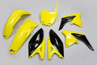 UFO KOMPLET PLASTIKÓW SUZUKI RMZ 250 10-18 KOLOR OEM 17 (ŻÓŁTY/CZARNY) (SU416E999K)