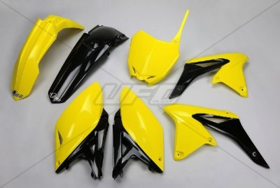 UFO KOMPLET PLASTIKÓW SUZUKI RMZ 250 10-18 KOLOR OEM 14-16 (ŻÓŁTY/CZARNY) (SU416E999)