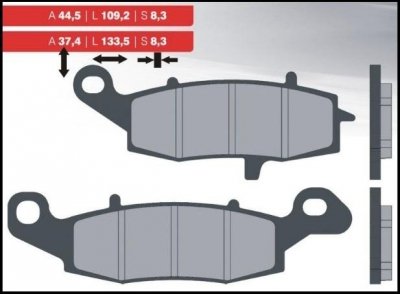 BRENTA KLOCKI HAMULCOWE LEWY PRZÓD KAWASAKI Z 440 D LTD (82)