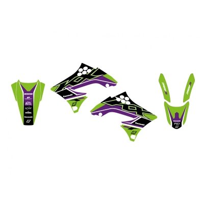 BLACKBIRD KOMPLET NAKLEJEK (OKLEIN) KAWASAKI KX 250F 09-12 DREAM 5 KOLOR ZIELONY CZARNY