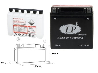 LANDPORT Harley-Davidson 1130 VRSC V-Road (02-07) akumulator elektrolit osobno 