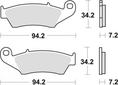 TRW klocki hamulcowe przód HONDA CRF 230F (04-09)