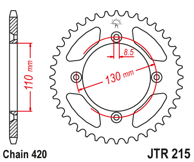 DID JT zestaw napędowy Honda CRF 150 R (07-19)
