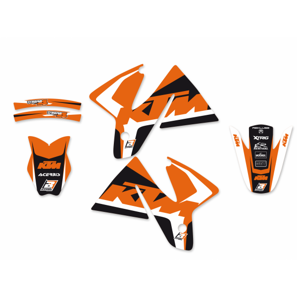 BLACKBIRD KOMPLET NAKLEJEK (OKLEINA) KTM SX EXC (98-00) Dream4