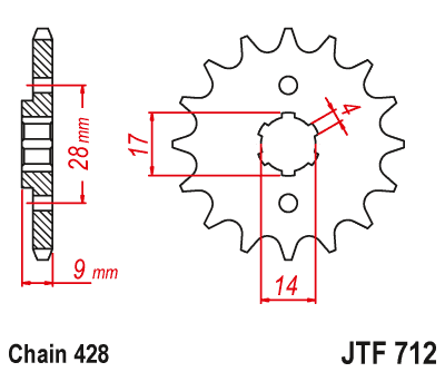 DID JT zestaw napędowy Aprilia 125 RX   / 18 - 23