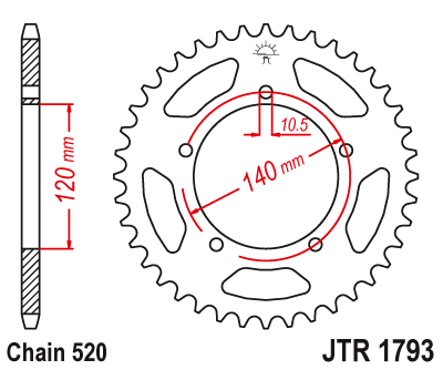 DID JT zestaw napędowy Triumph 865 Scrambler / 16-17
