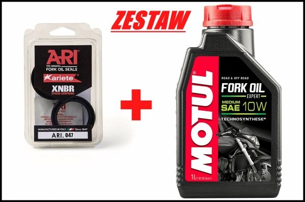 ARIETE USZCZELNIACZE OLEJOWE PRZEDNIEGO ZAWIESZENIA + OLEJ / SUZUKI VL800 Intruder Volusia 01-12