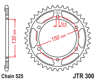 DID JT zestaw napędowy  Yamaha FZ8 N/NA  (10-15)