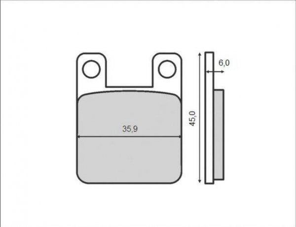 Brenta klocki hamulcowe (metaliczne) przód Yamaha XT 125R (05- ) 
