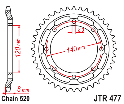  DID JT zestaw napędowy Kawasaki KLR600 (84-90)
