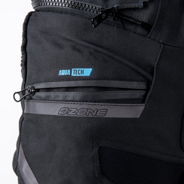 SPODNIE MOTOCYKLOWE TEKSTYLNE DAMSKIE OZONE UNION BLACK WXS