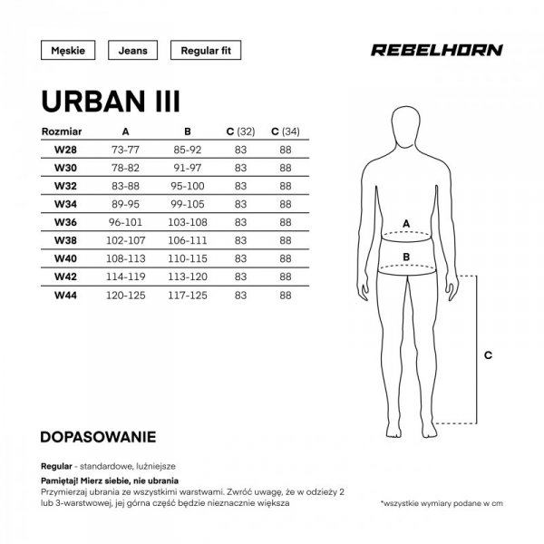 JEANSY MOTOCYKLOWE REBELHORN URBAN 3 WASHED BLACK 30/34