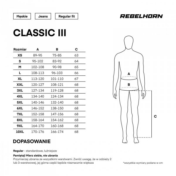 JEANSY MOTOCYKLOWE REBELHORN CLASSIC 3 REGULAR FIT WASHED BLACK 30/36