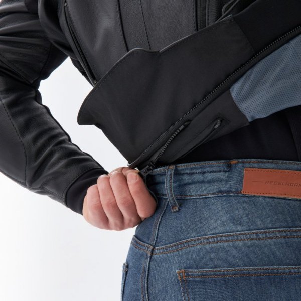 JEANSY MOTOCYKLOWE REBELHORN NOMAD TAPERED FIT WASHED BLUE 30/34