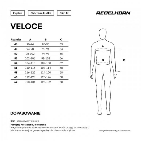 KURTKA MOTOCYKLOWA SKÓRZANA REBELHORN VELOCE BLACK GREY FLUO RED 48