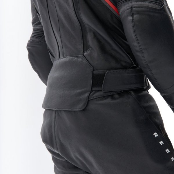 KURTKA MOTOCYKLOWA SKÓRZANA REBELHORN VELOCE BLACK GREY FLUO RED 50