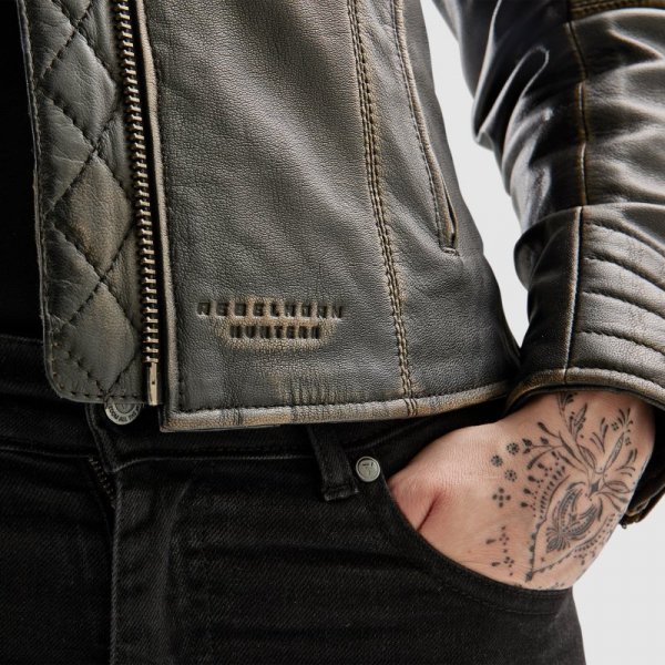 KURTKA MOTOCYKLOWA SKÓRZANA DAMSKA REBELHORN HUNTER 2 VINTAGE BROWN WXL