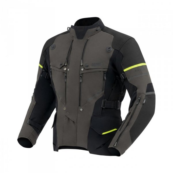 KURTKA MOTOCYKLOWA TEKSTYLNA REBELHORN RANGE BLACK DARK GREY FLUO YELLOW XS