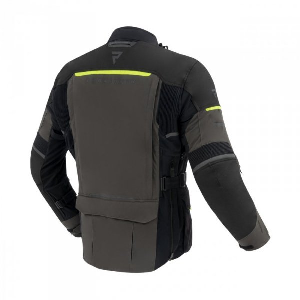 KURTKA MOTOCYKLOWA TEKSTYLNA REBELHORN RANGE BLACK DARK GREY FLUO YELLOW 4XL