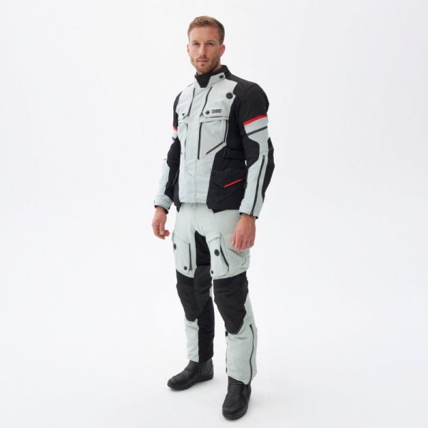 KURTKA MOTOCYKLOWA TEKSTYLNA REBELHORN RANGE GREY BLACK RED XXL
