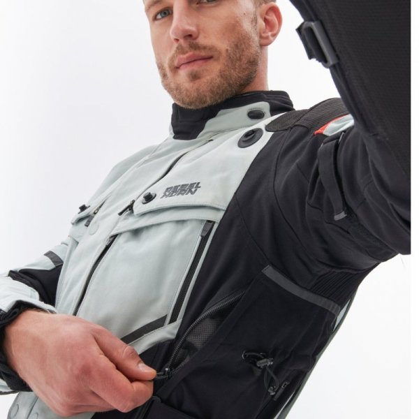 KURTKA MOTOCYKLOWA TEKSTYLNA REBELHORN RANGE GREY BLACK RED 3XL