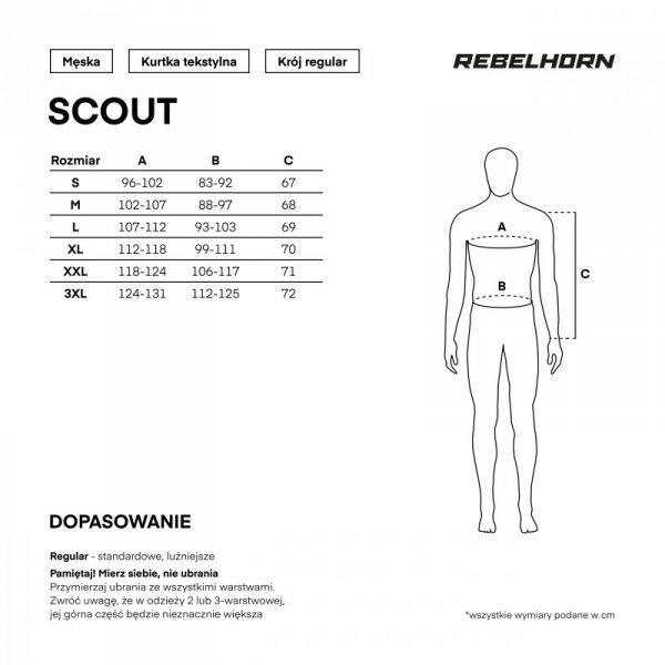 KURTKA MOTOCYKLOWA TEKSTYLNA REBELHORN SCOUT BLACK GREY FLUO YELLOW S
