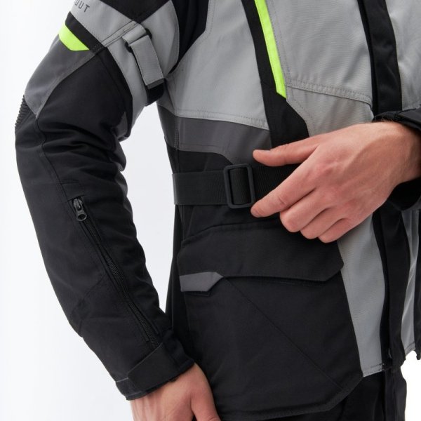 KURTKA MOTOCYKLOWA TEKSTYLNA REBELHORN SCOUT BLACK GREY FLUO YELLOW M