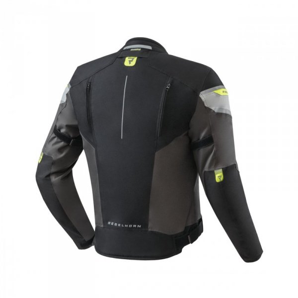 KURTKA MOTOCYKLOWA TEKSTYLNA REBELHORN SPARK BLACK GREY FLUO YELLOW S