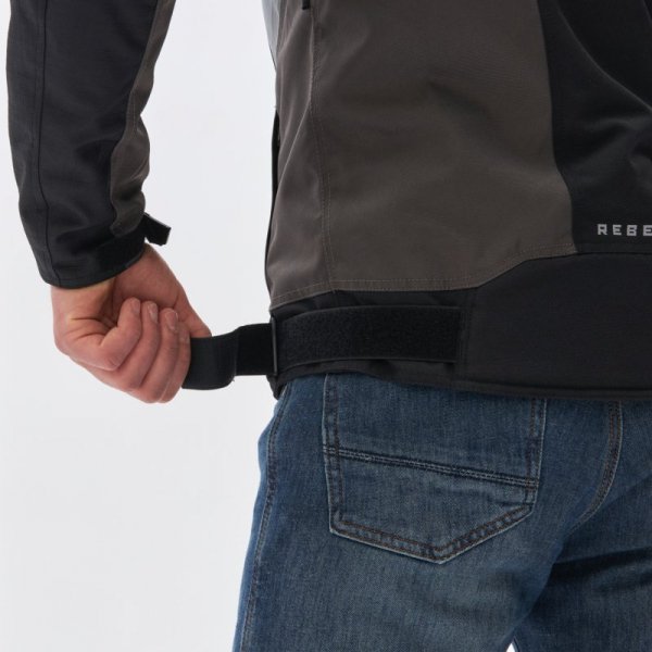 KURTKA MOTOCYKLOWA TEKSTYLNA REBELHORN SPARK BLACK GREY FLUO YELLOW 3XL